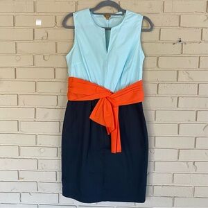 Zendra Womens Sheath Dress Size 42 US 12 Coastal Preppy Old Money Party Stretch
